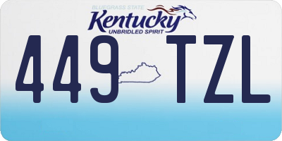 KY license plate 449TZL