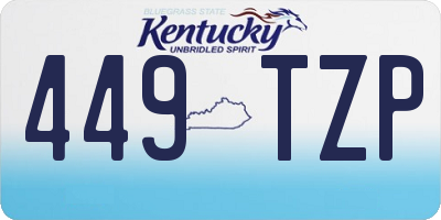 KY license plate 449TZP
