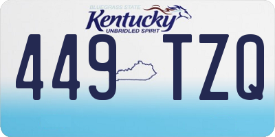 KY license plate 449TZQ
