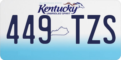 KY license plate 449TZS