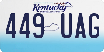 KY license plate 449UAG