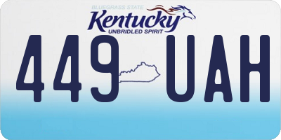 KY license plate 449UAH