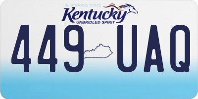 KY license plate 449UAQ