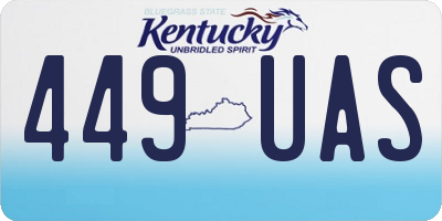 KY license plate 449UAS