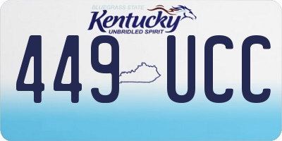 KY license plate 449UCC