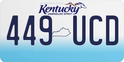 KY license plate 449UCD