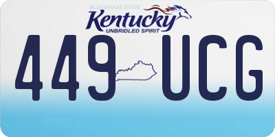 KY license plate 449UCG