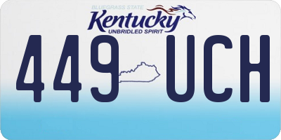 KY license plate 449UCH
