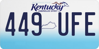 KY license plate 449UFE