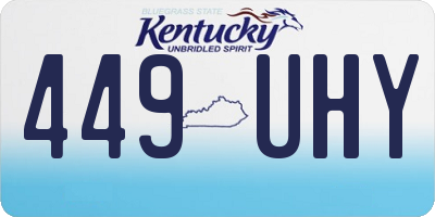 KY license plate 449UHY