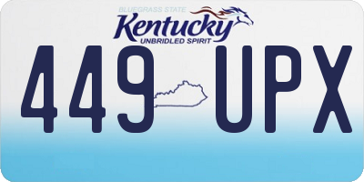 KY license plate 449UPX