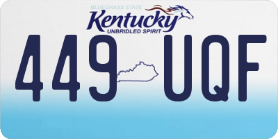 KY license plate 449UQF
