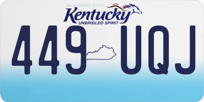 KY license plate 449UQJ