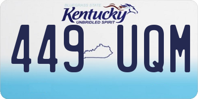 KY license plate 449UQM