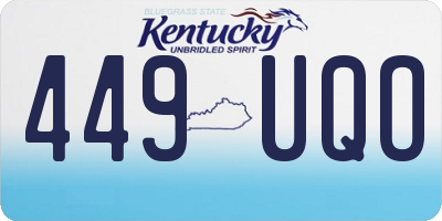 KY license plate 449UQO