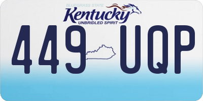 KY license plate 449UQP