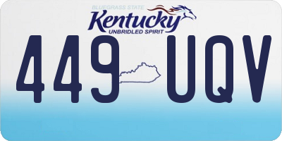 KY license plate 449UQV