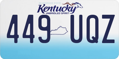 KY license plate 449UQZ