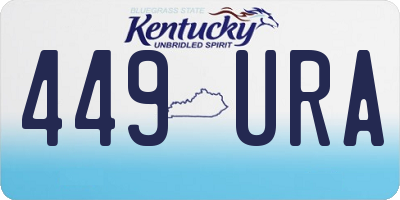 KY license plate 449URA