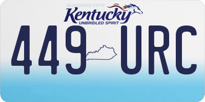 KY license plate 449URC