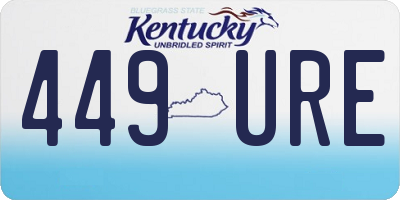 KY license plate 449URE
