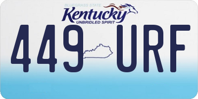 KY license plate 449URF