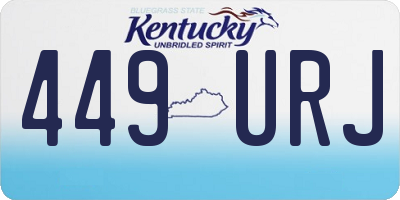 KY license plate 449URJ