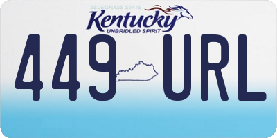KY license plate 449URL