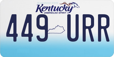 KY license plate 449URR
