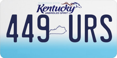 KY license plate 449URS