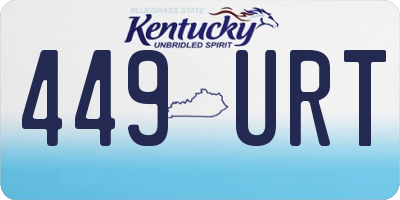 KY license plate 449URT