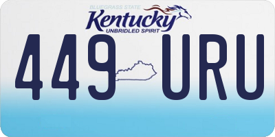 KY license plate 449URU