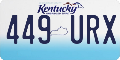 KY license plate 449URX