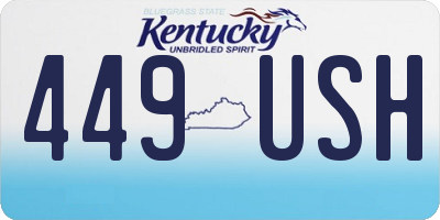 KY license plate 449USH