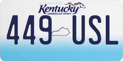 KY license plate 449USL