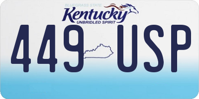 KY license plate 449USP