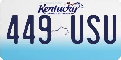 KY license plate 449USU