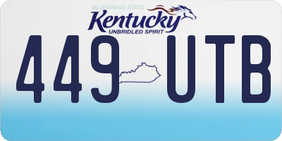 KY license plate 449UTB