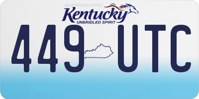 KY license plate 449UTC