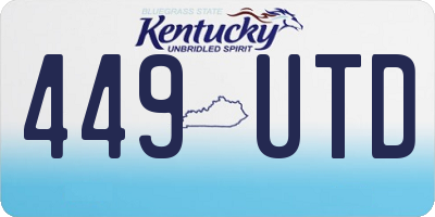 KY license plate 449UTD