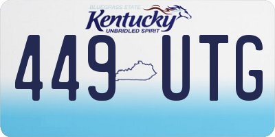 KY license plate 449UTG