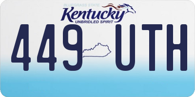 KY license plate 449UTH