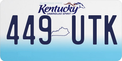 KY license plate 449UTK