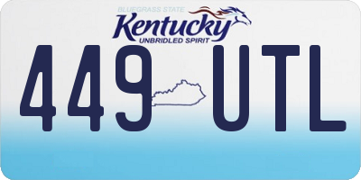 KY license plate 449UTL