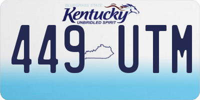 KY license plate 449UTM
