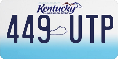 KY license plate 449UTP