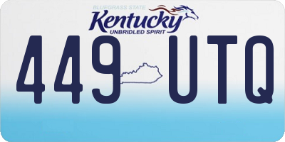 KY license plate 449UTQ