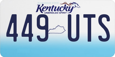 KY license plate 449UTS