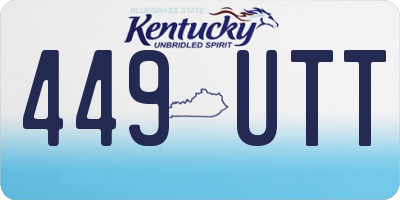 KY license plate 449UTT