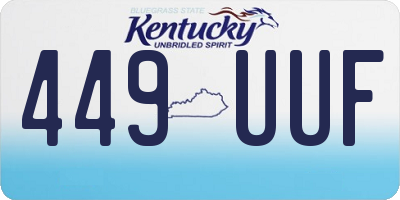 KY license plate 449UUF